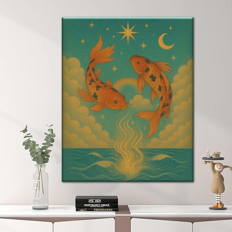 Cosmic Koi Art Canvas