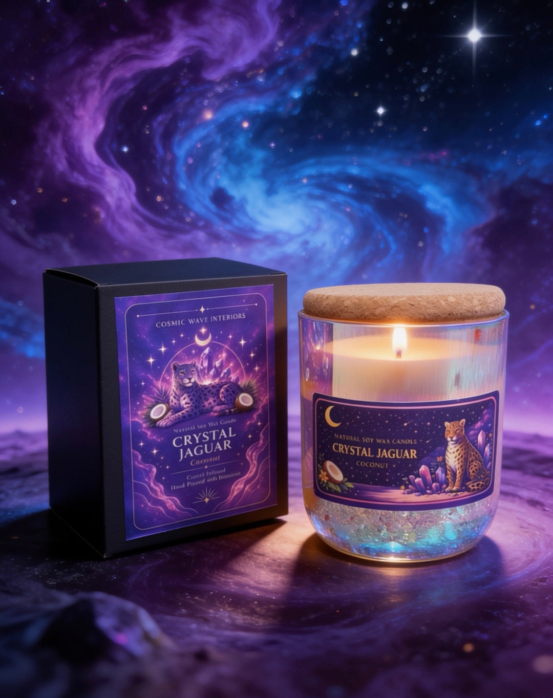 Crystal Jaguar Coconut Soy Wax Candle