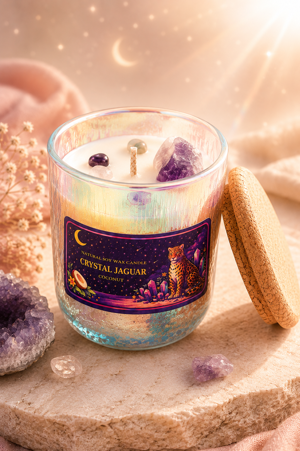 Crystal Jaguar Coconut Soy Wax Candle