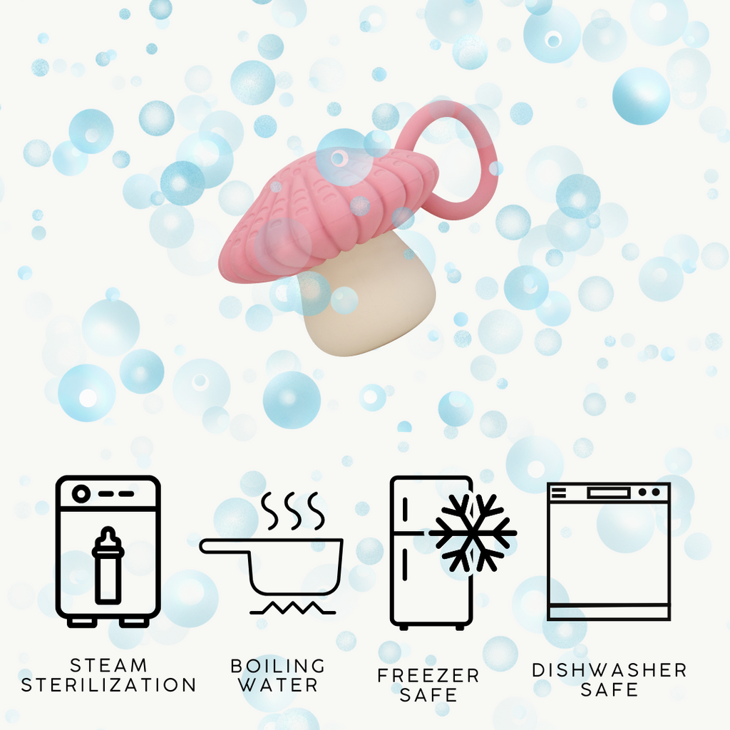 Mushroom Silicone Baby Teether