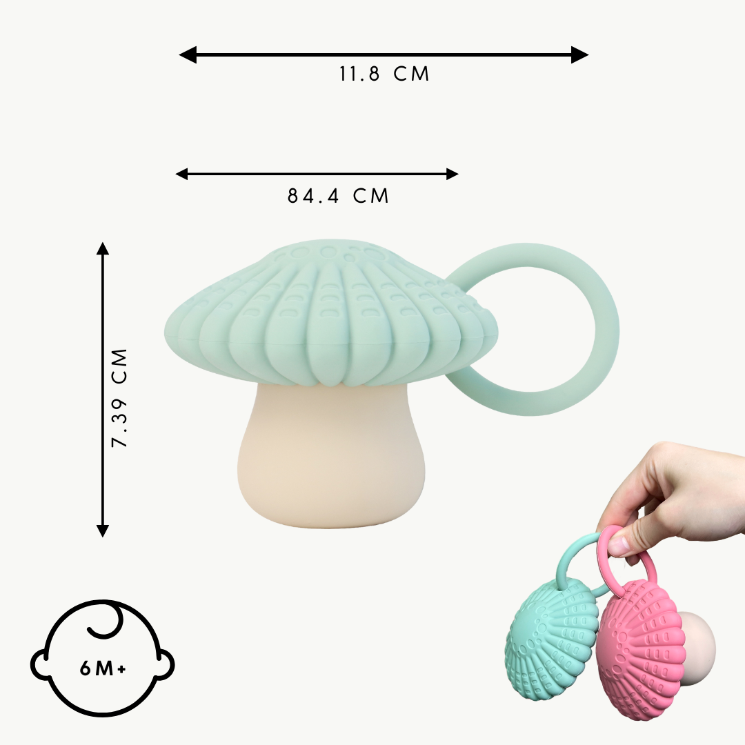 Mushroom Silicone Baby Teether