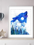 Moon Song Wolf Art Print