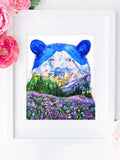 Flower Girl Black Bear Art Print