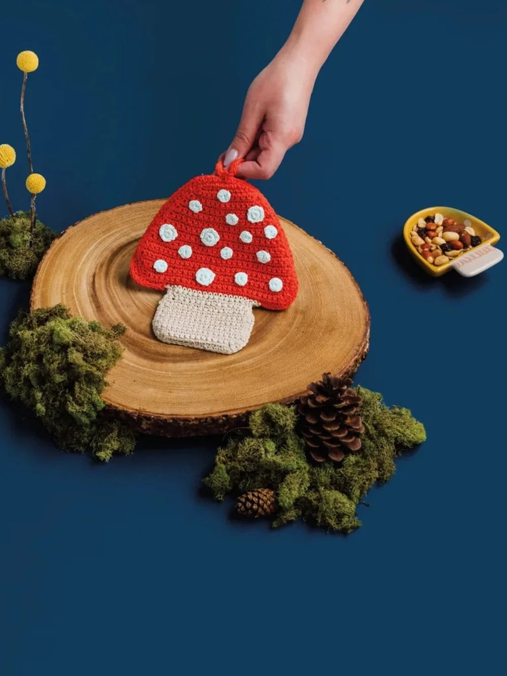 Mushroom Crochet Cotton Kitchen Pot Holder