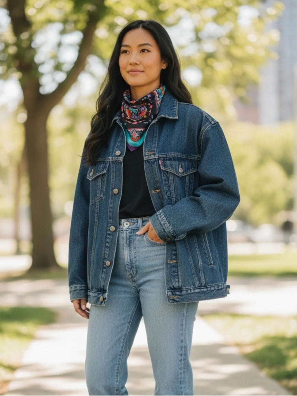 Southwestern Geometric Bandana Cotton Scarf