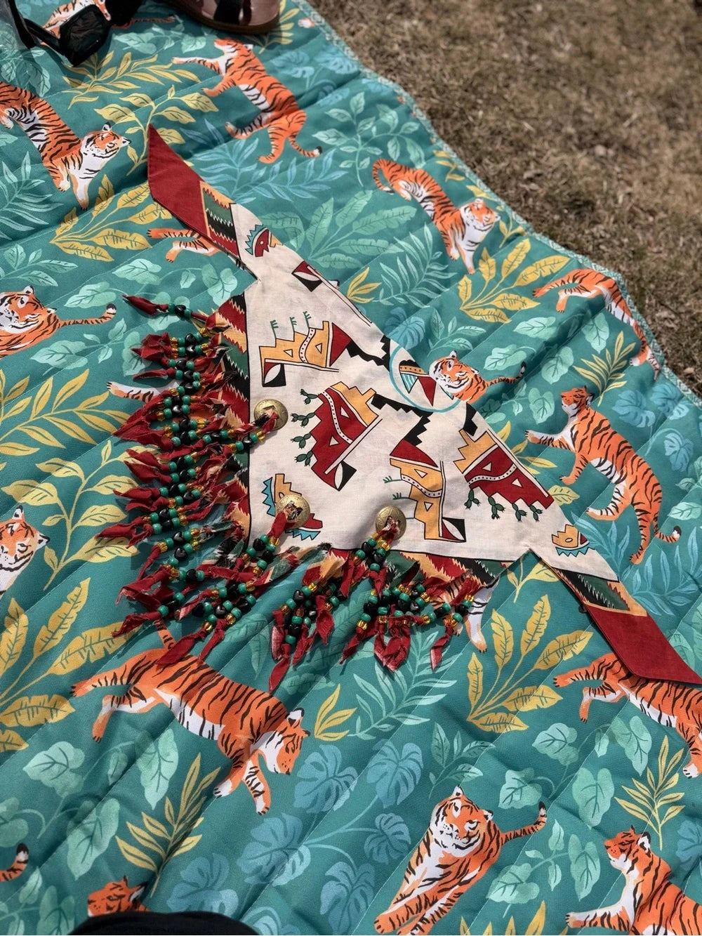 Beaded Headband Scarf Navajo Southwestern