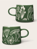 Green Mushroom Ceramic Mug