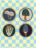 Beaded Mushroom Coasters Set of 4