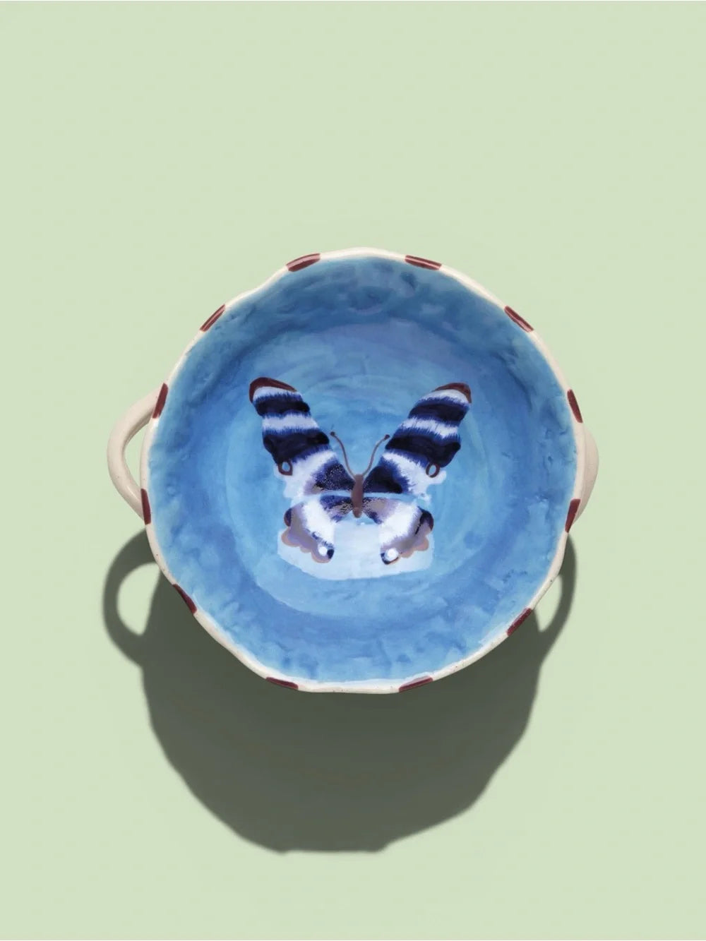 Blue Butterfly Ceramic Small Bowl