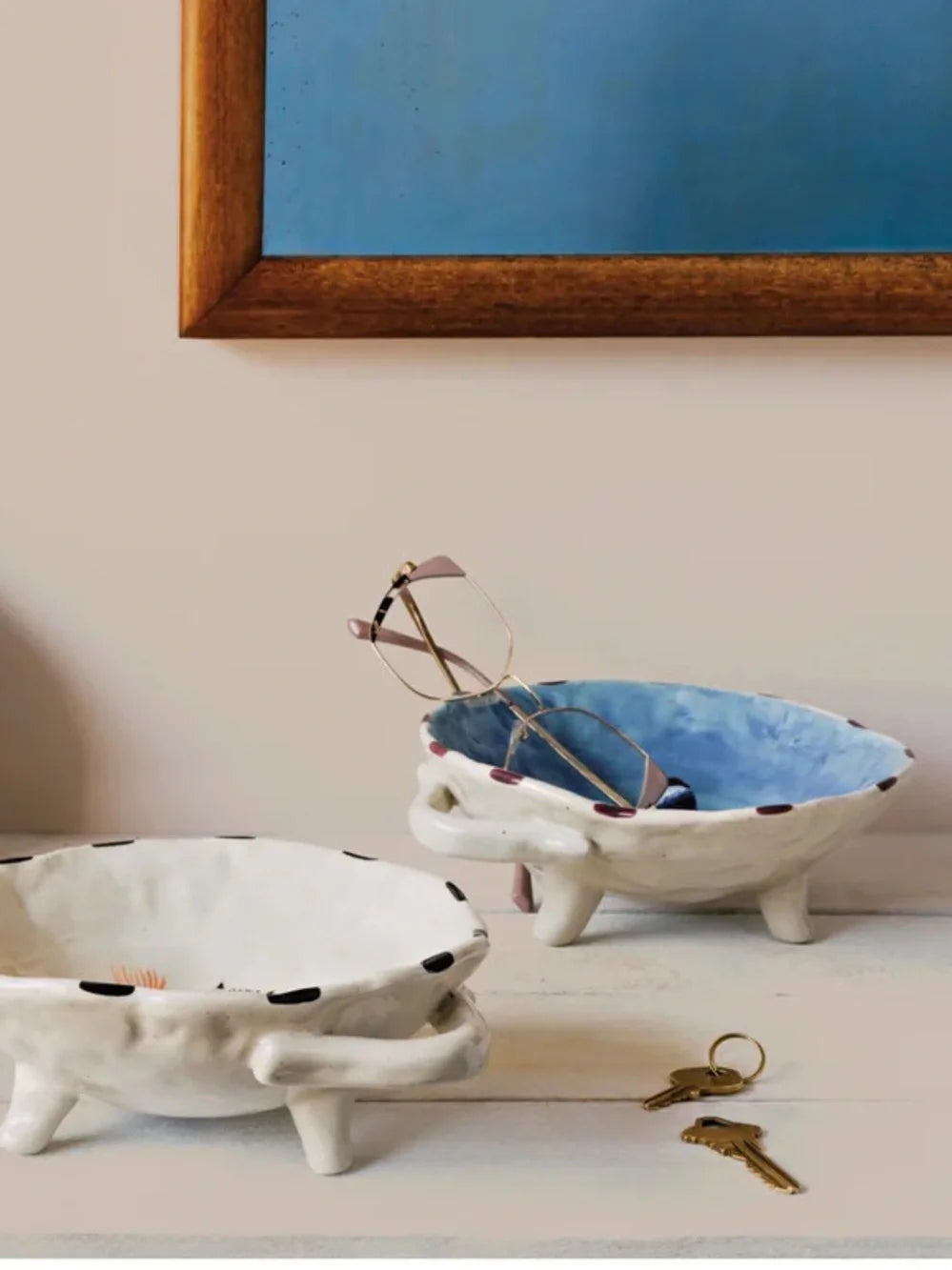 Blue Butterfly Ceramic Small Bowl
